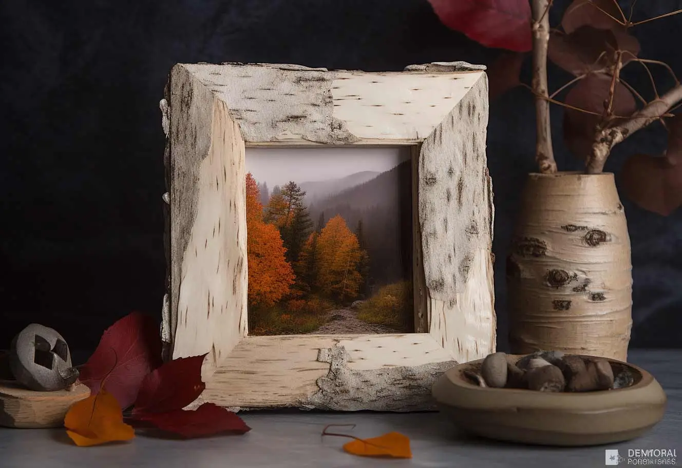 Bark Wood Material Photo Frame Wholesale