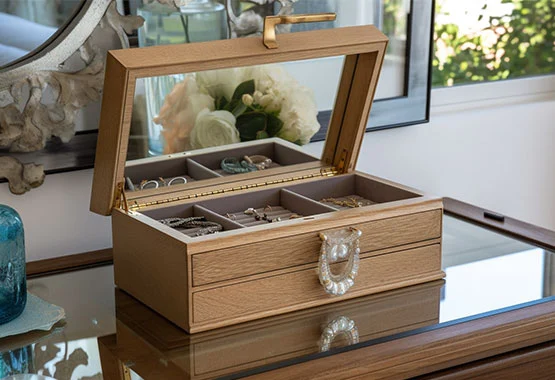 luxury oak wood jewelry box manufacturer