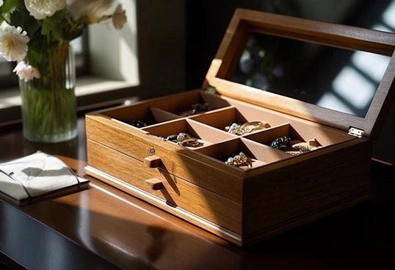 natural hardwood wooden jewelry box manufacturer